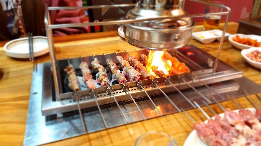 白頭山羊肉串炭火烤肉