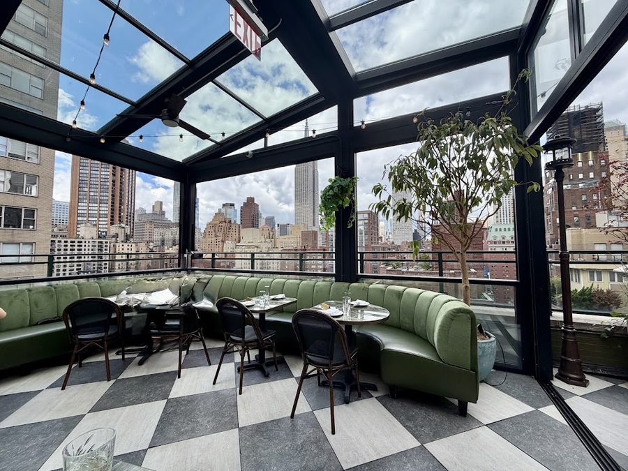 Vintage Green Rooftop