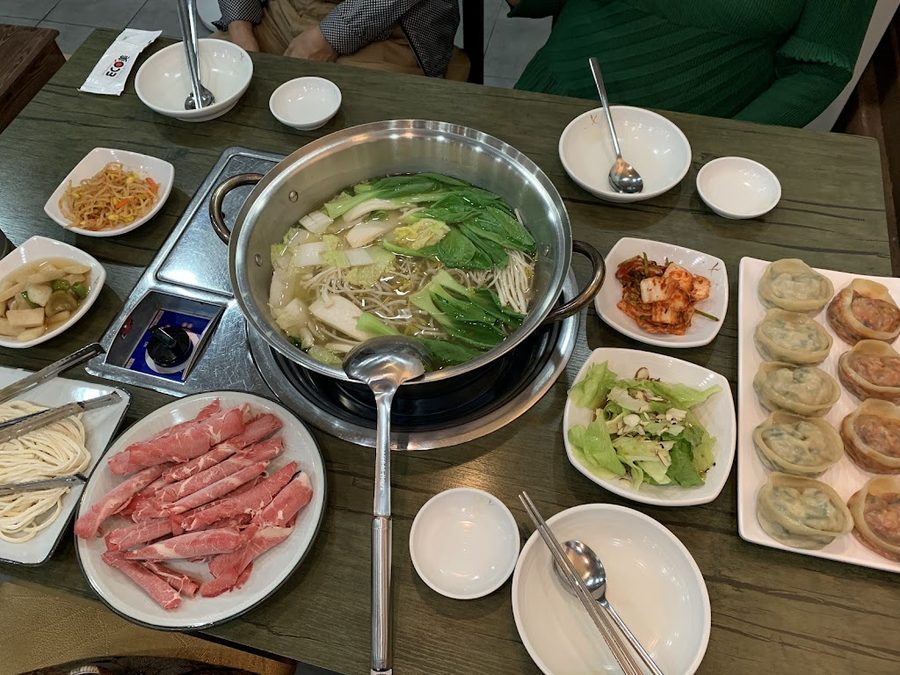 민들레만두전골