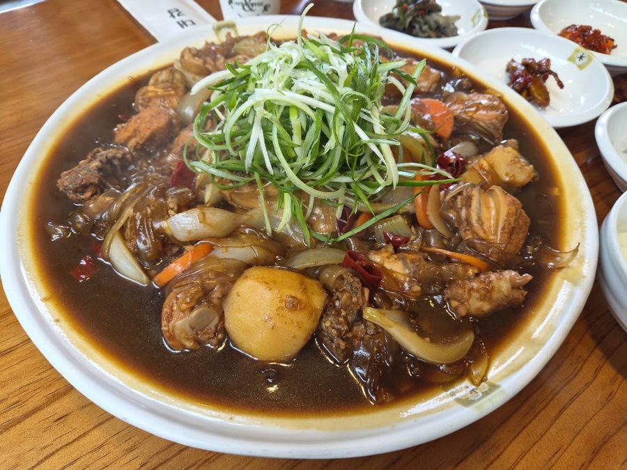 安東燉雞 炭烤鹹鯖魚