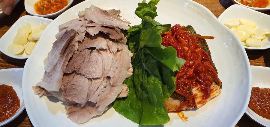 Goryeo napa wraps with pork