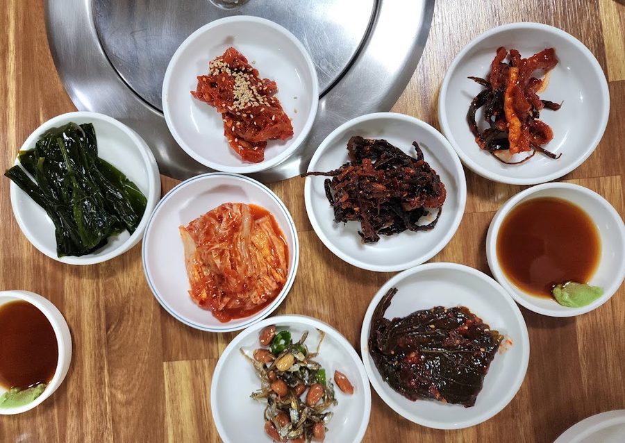 아바이조개생선구이